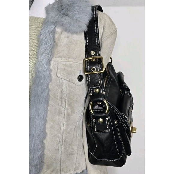 Vintage Coach Legacy 65th Anniversary Black Leather Shoulder Bag 